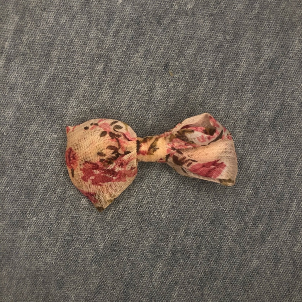 Pink Bow Hair Clip